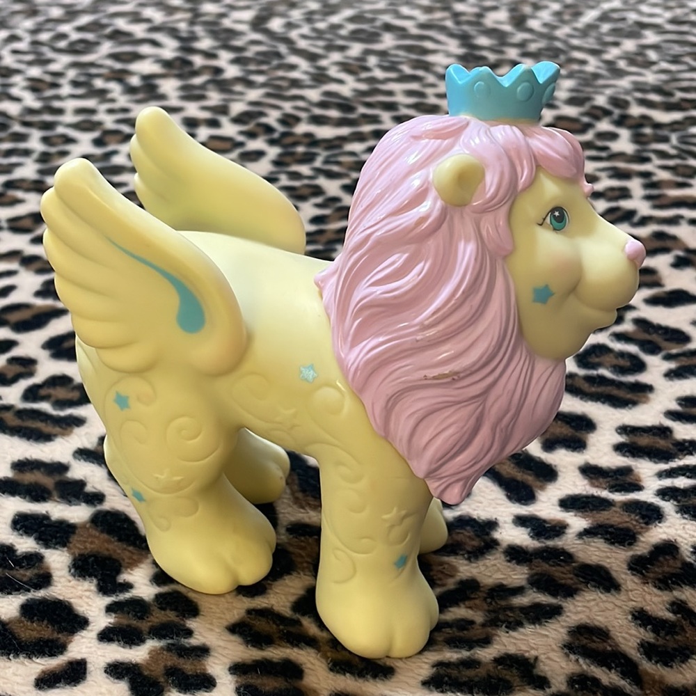 1986 MOONDREAMERS Roary Flying Lion Doll Figure 80s Vintage Hasbro Pastel Stars